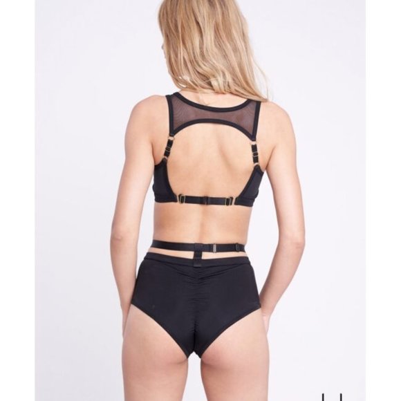 Bandurska Zoe HW Shorts - Black (Pole Dance/Activewear) - Picture 2 of 2